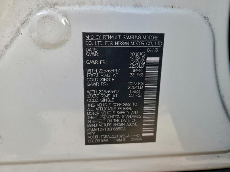 Foto 14 de la subasta – 2016 NISSAN ROGUE S con VIN KNMAT2MT8GP685913