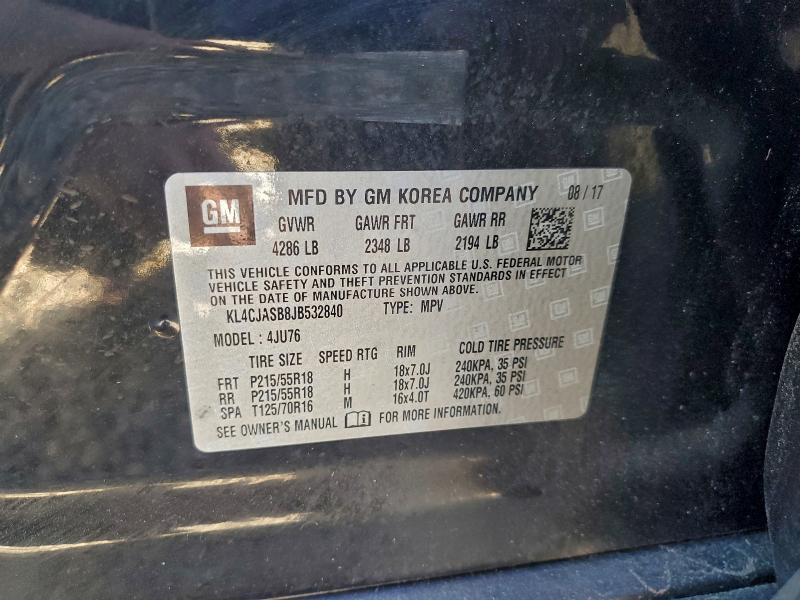 Photo 14 from auction – 2018 BUICK ENCORE PRE with VIN KL4CJASB8JB532840