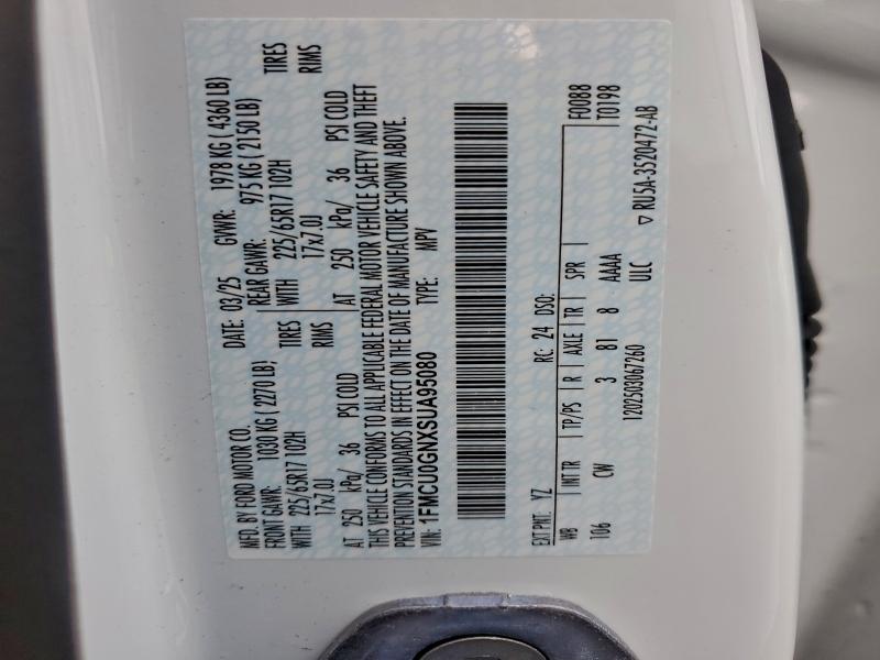Photo 14 from auction – 2025 FORD ESCAPE ACT with VIN 1FMCU0GNXSUA95080