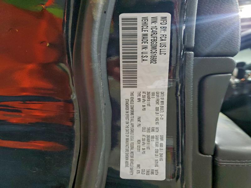 Photo 14 from auction – 2021 JEEP GRAND CHER with VIN 1C4RJFBG0MC616982