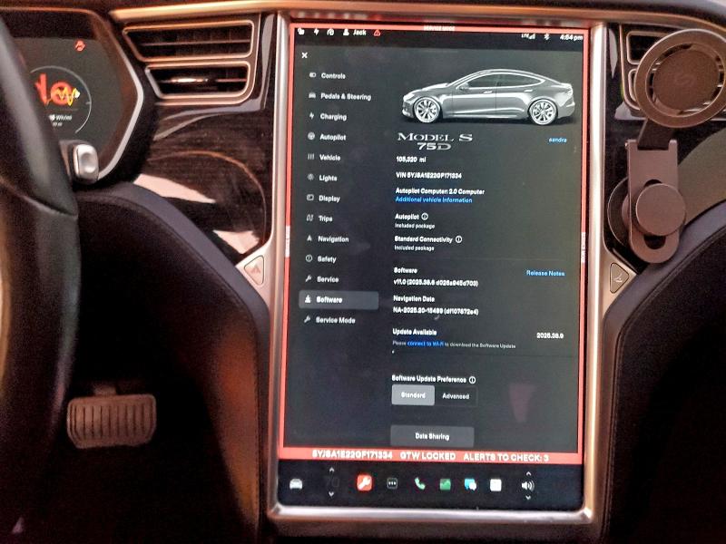 Photo 9 from auction – 2016 TESLA MODEL S with VIN 5YJSA1E22GF171334