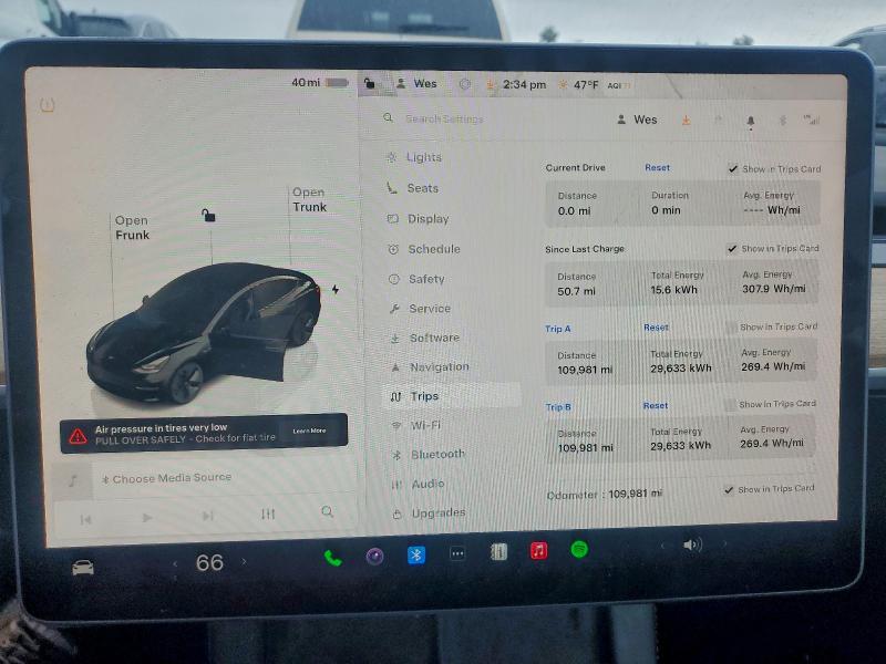Photo 9 from auction – 2023 TESLA MODEL 3 with VIN 5YJ3E1EA0PF707875