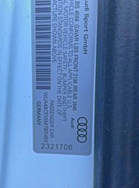 صورة رقم 10 من المزاد - 2021 AUDI R8 مع VIN WUA4BCFX5M7901463