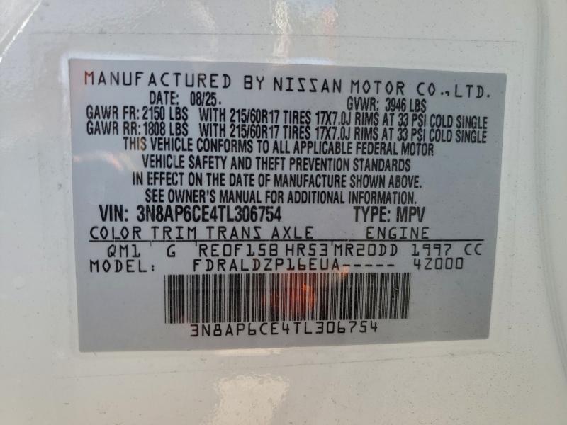 Photo 14 from auction – 2026 NISSAN KICKS with VIN 3N8AP6CE4TL306754