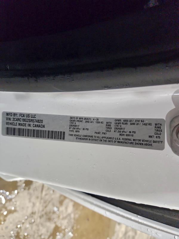 Photo 14 from auction – 2025 CHRYSLER PACIFICA S with VIN 2C4RC1BG2SR574820