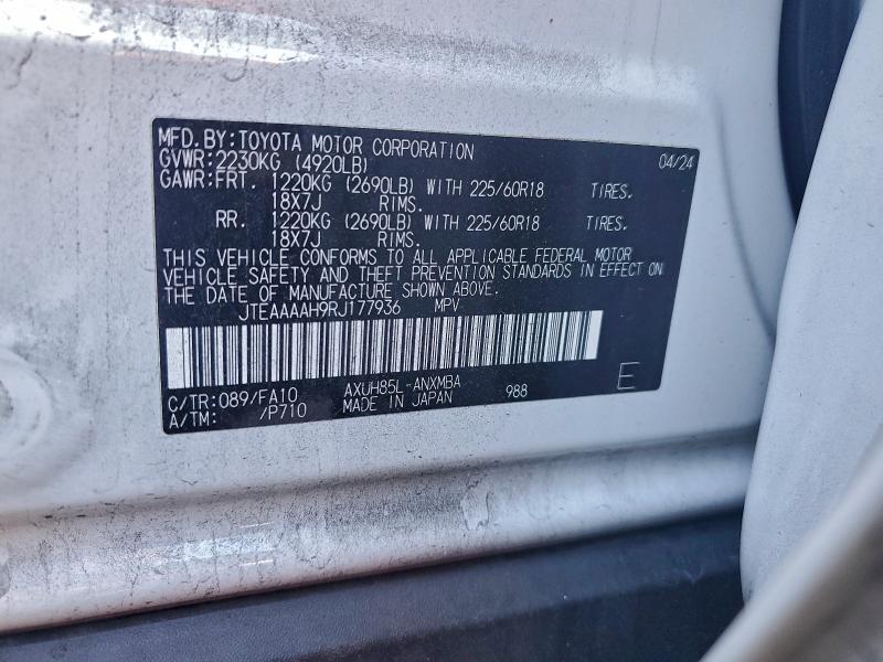 Photo 14 from auction – 2024 TOYOTA VENZA with VIN JTEAAAAH9RJ177936