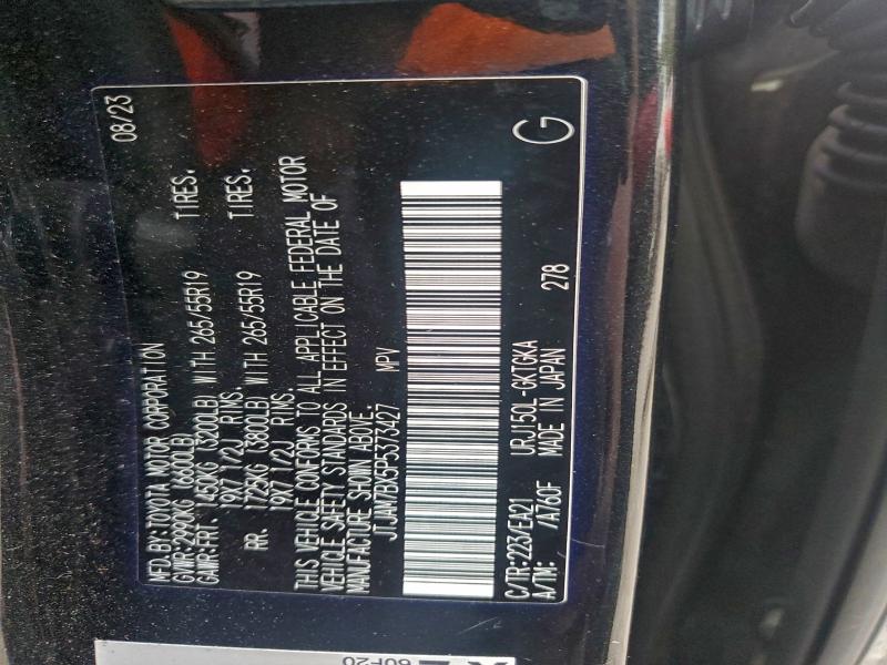 Photo 14 from auction – 2023 LEXUS GX 460 with VIN JTJAM7BX5P5373427