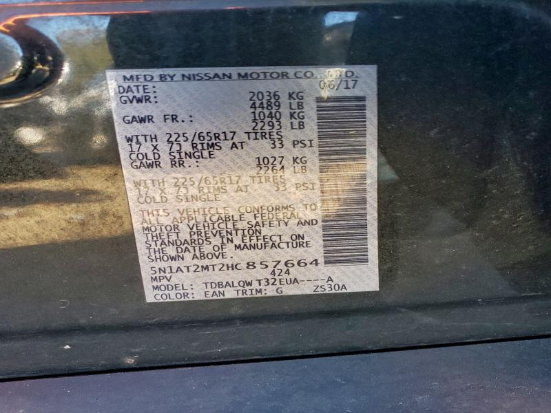 Photo 14 from auction – 2017 NISSAN ROGUE S with VIN 5N1AT2MT2HC857664