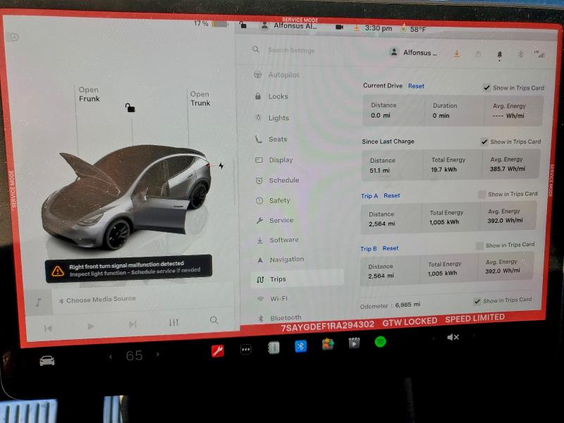 Photo 9 from auction – 2024 TESLA MODEL Y with VIN 7SAYGDEF1RA294302