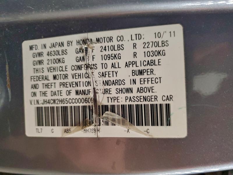Photo 14 from auction – 2012 ACURA TSX TECH with VIN JH4CW2H65CC000609