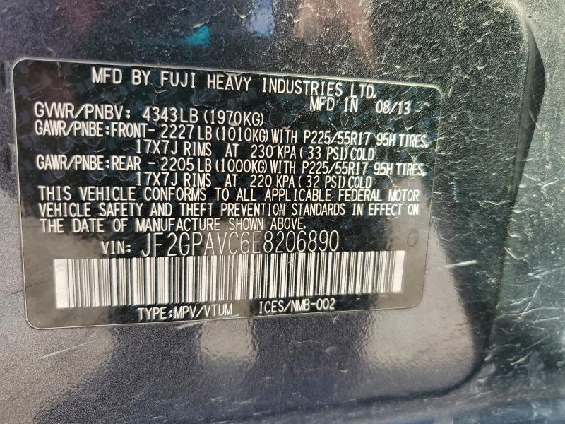 Foto 14 de la subasta – 2014 SUBARU XV CROSSTR con VIN JF2GPAVC6E8206890