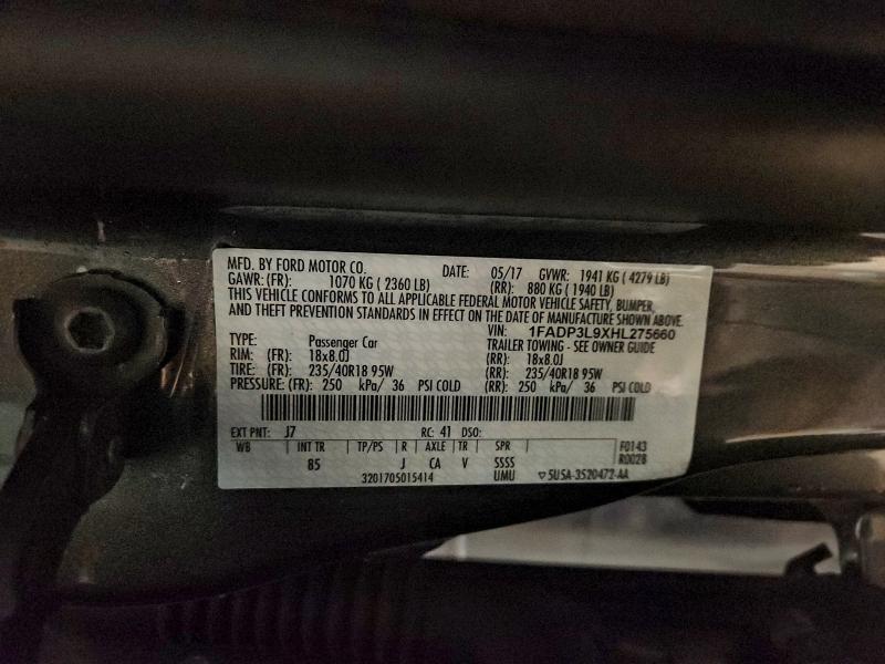 Photo 14 from auction – 2017 FORD FOCUS ST with VIN 1FADP3L9XHL275660