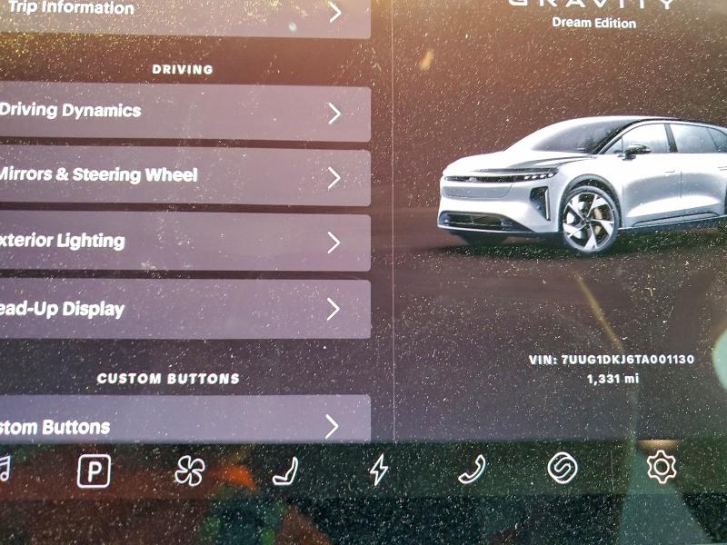 Photo 9 from auction – 2026 LUCID MOTORS GRAVITY with VIN 7UUG1DKJ6TA001130
