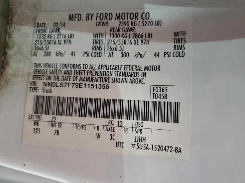 صورة رقم 14 من المزاد - 2014 FORD TRANSIT CO مع VIN NM0LS7F79E1151356