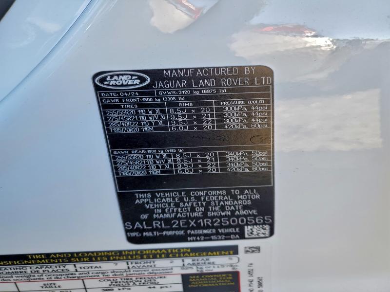 Photo 14 from auction – 2024 LAND ROVER DISCOVERY with VIN SALRL2EX1R2500565