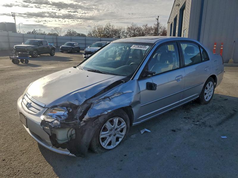HONDA CIVIC 2003 with VIN 2HGES26833H596571 - Photo from auction