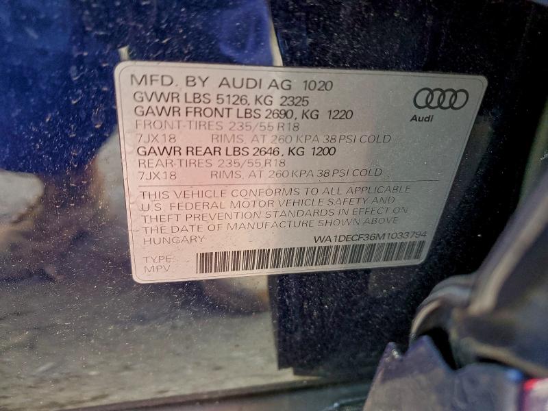 Photo 14 from auction – 2021 AUDI Q3 PREMIUM with VIN WA1DECF36M1033794