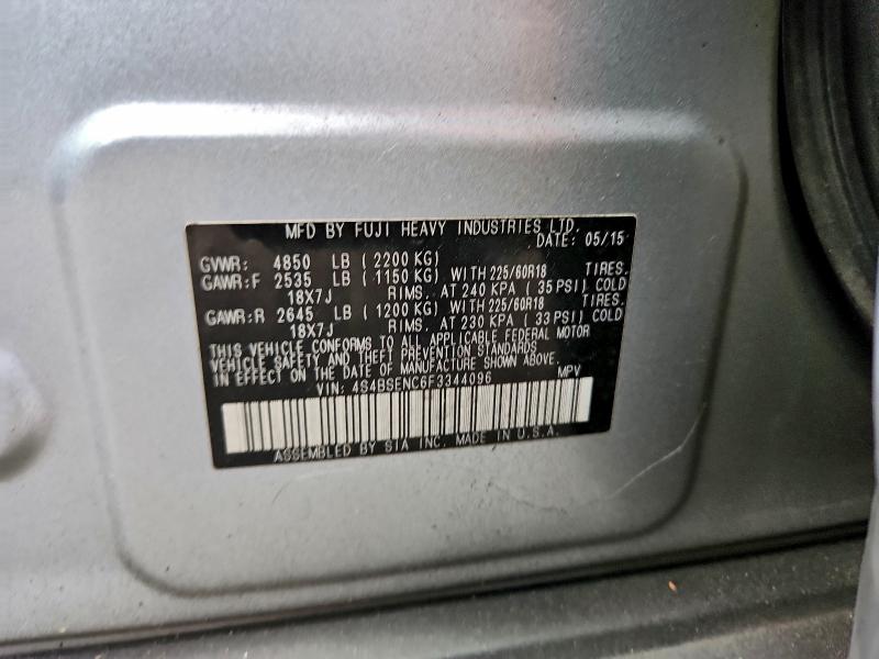 Photo 14 from auction – 2015 SUBARU OUTBACK 3. with VIN 4S4BSENC6F3344096