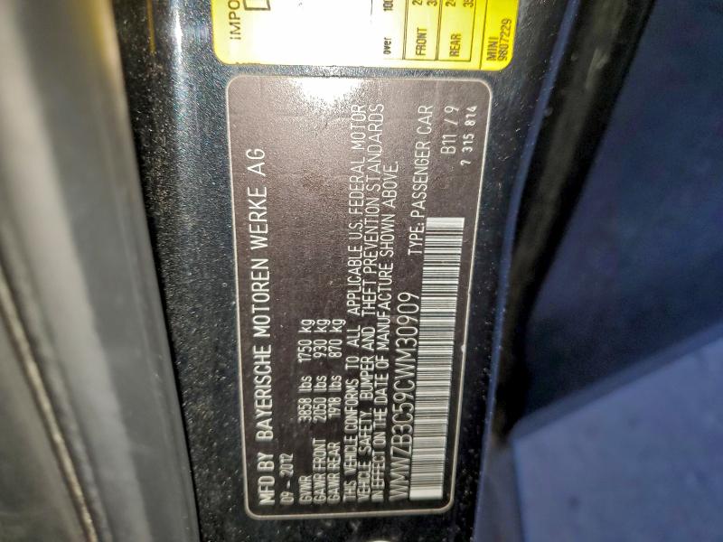 Photo 14 from auction – 2012 MINI COOPER COU with VIN WMWZB3C59CWM30909