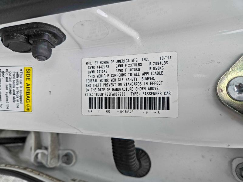 Photo 10 from auction – 2015 ACURA TLX TECH with VIN 19UUB1F58FA007920