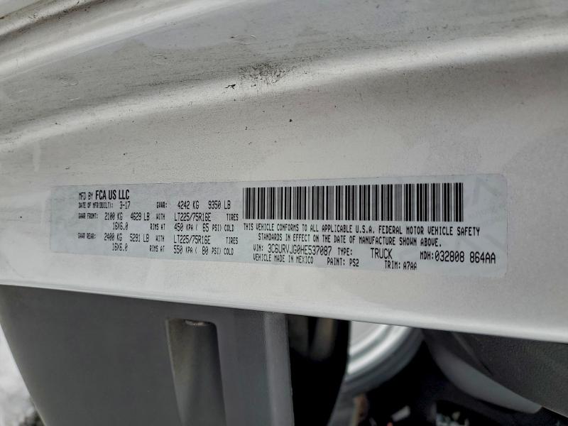 Photo 10 from auction – 2017 RAM PROMASTER with VIN 3C6URVJG0HE537087