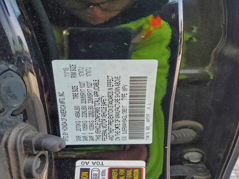 Photo 14 from auction – 2016 HONDA CR-V EX with VIN 5J6RM4H54GL138517