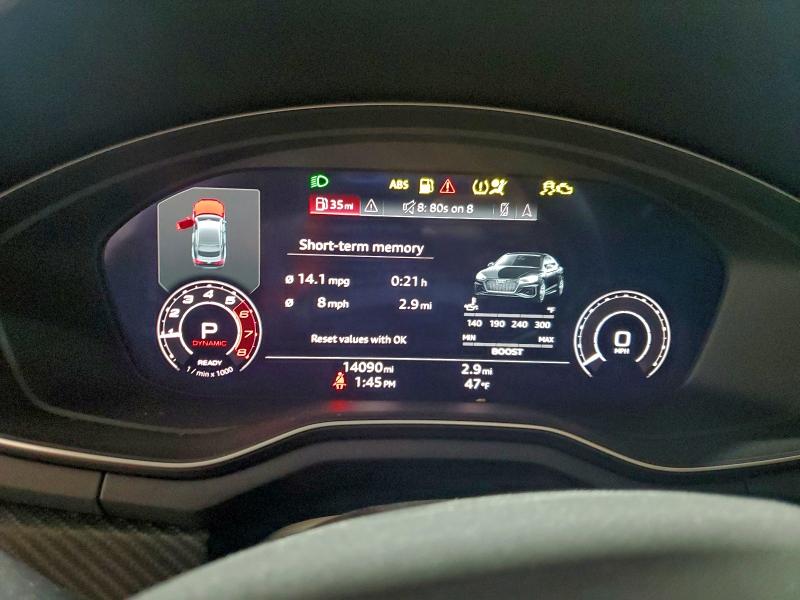 Photo 9 from auction – 2023 AUDI RS5 with VIN WUAAWCF5XPA901441