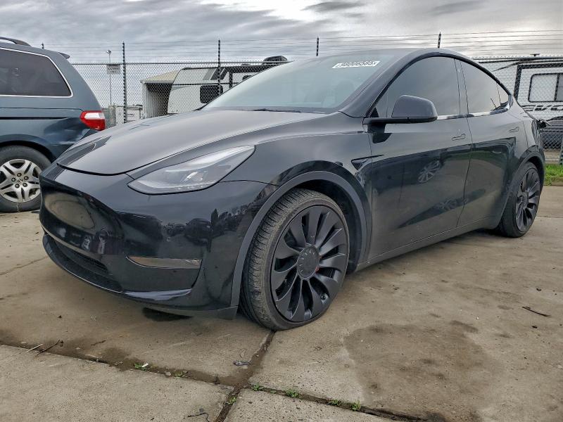 TESLA MODEL Y 2021 with VIN 5YJYGDEFXMF249593 - Photo from auction