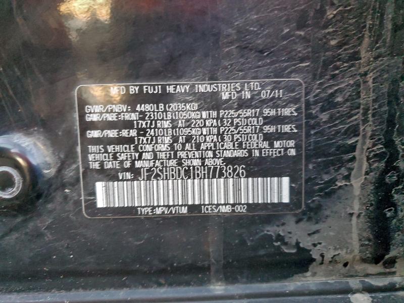 Photo 14 from auction – 2011 SUBARU FORESTER 2 with VIN JF2SHBDC1BH773826
