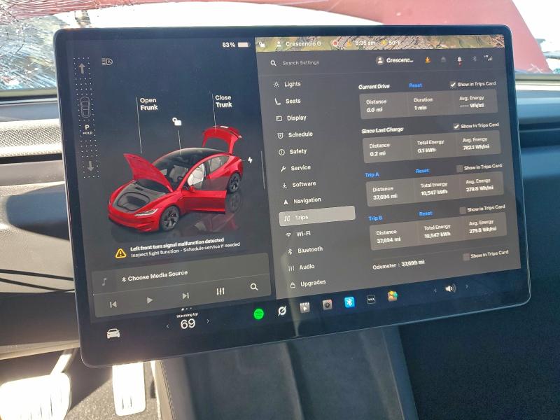 Photo 9 from auction – 2024 TESLA MODEL 3 with VIN 5YJ3E1ETXRF853981
