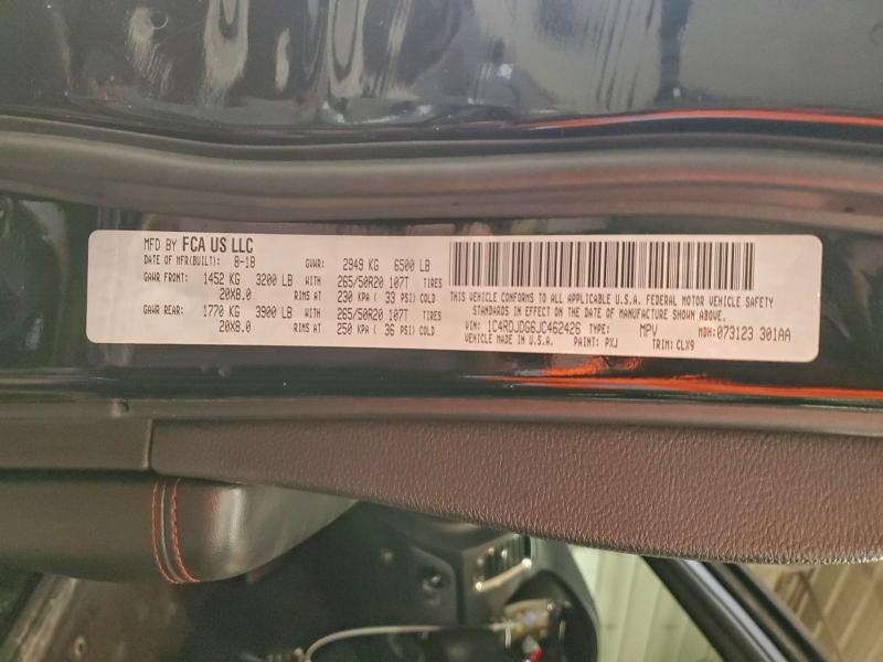 Photo 14 from auction – 2018 DODGE DURANGO GT with VIN 1C4RDJDG6JC462426