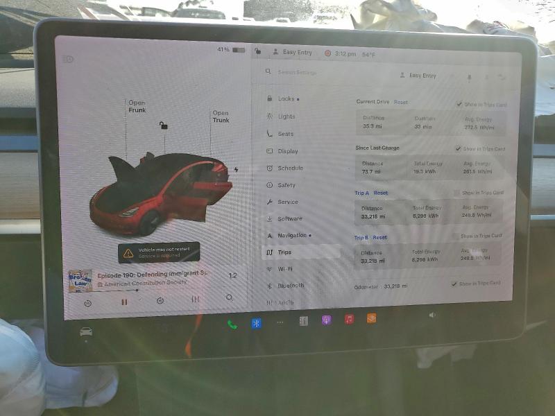 Photo 9 from auction – 2021 TESLA MODEL 3 with VIN 5YJ3E1EBXMF044867