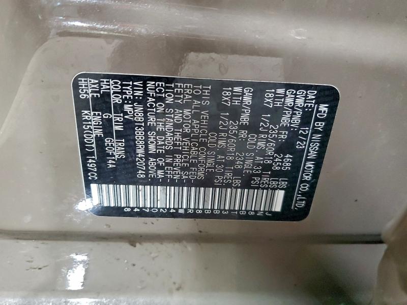 Photo 14 from auction – 2024 NISSAN ROGUE with VIN JN8BT3BB8RW420748