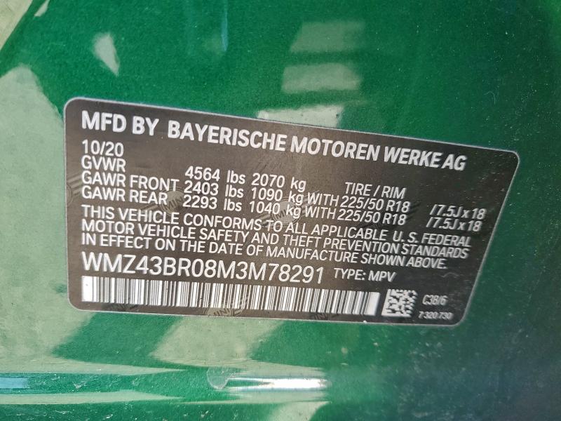Photo 14 from auction – 2021 MINI COOPER COU with VIN WMZ43BR08M3M78291