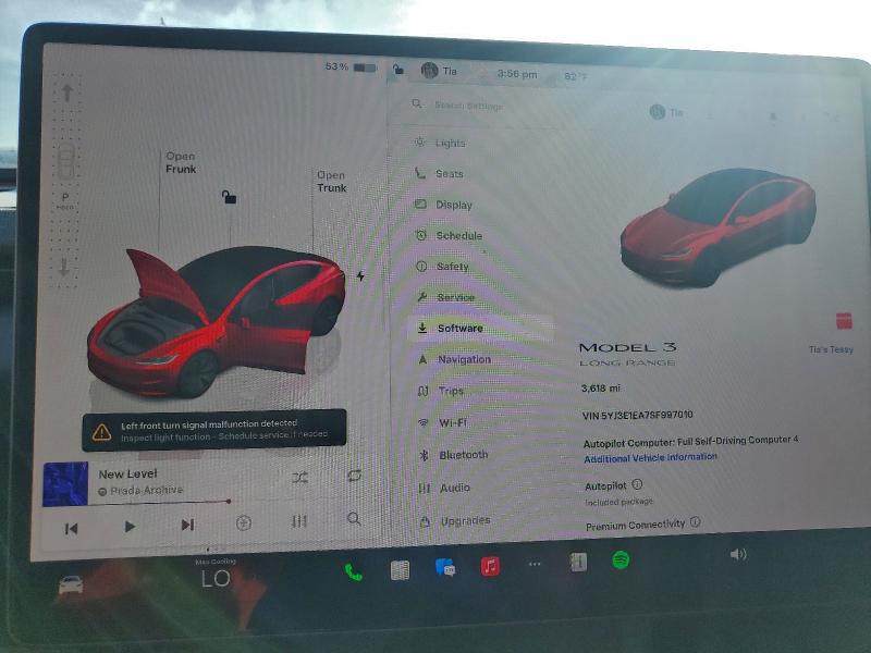 Photo 9 from auction – 2025 TESLA MODEL 3 with VIN 5YJ3E1EA7SF997010