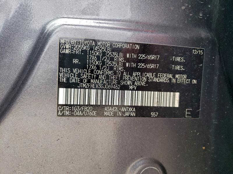Photo 14 from auction – 2016 TOYOTA RAV4 LE with VIN JTMZFREV3GJ069462