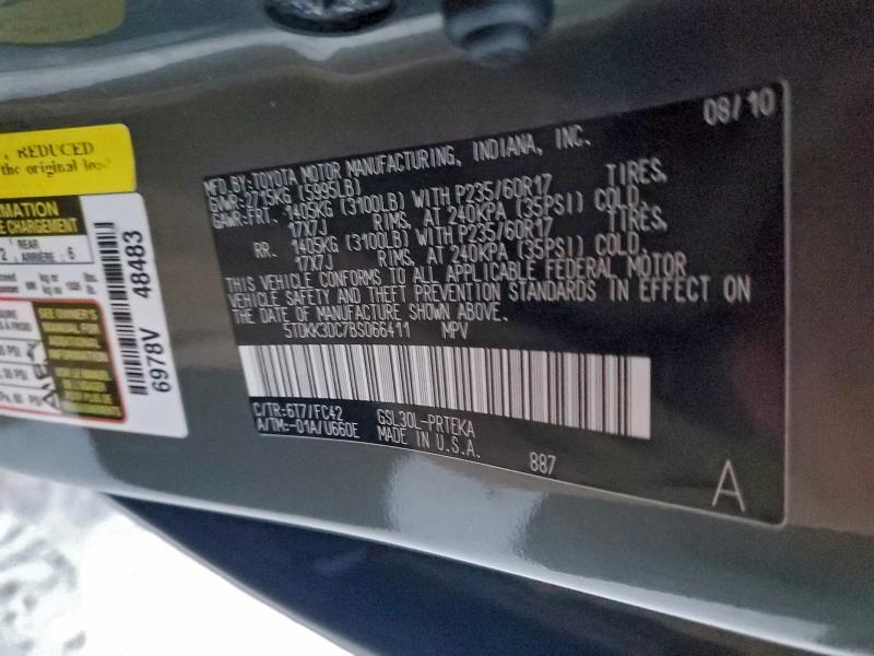 Photo 14 from auction – 2011 TOYOTA SIENNA LE with VIN 5TDKK3DC7BS066411
