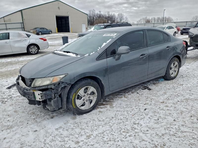 HONDA CIVIC LX 2013 with VIN 19XFB2F55DE047217 - Photo from auction