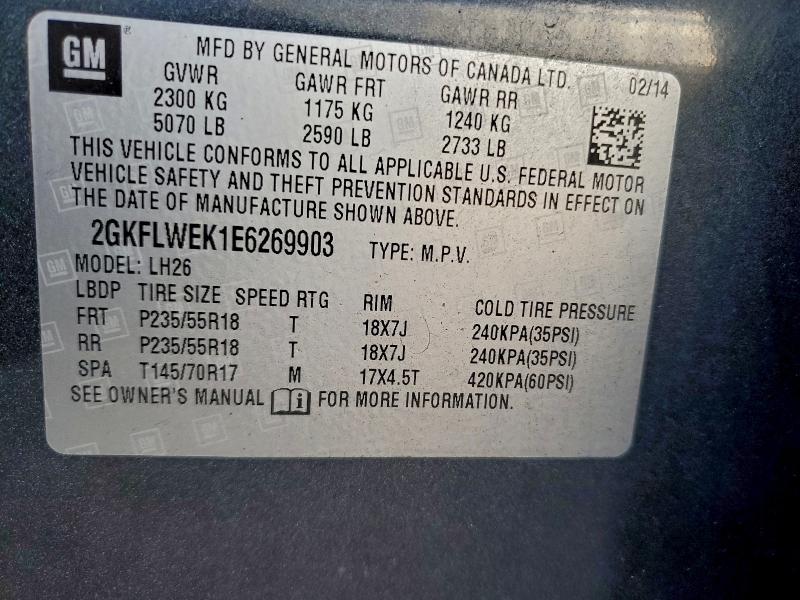 صورة رقم 14 من المزاد - 2014 GMC TERRAIN SL مع VIN 2GKFLWEK1E6269903