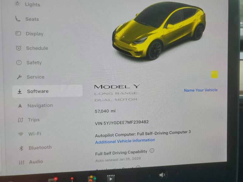 Photo 9 from auction – 2021 TESLA MODEL Y with VIN 5YJYGDEE7MF239482