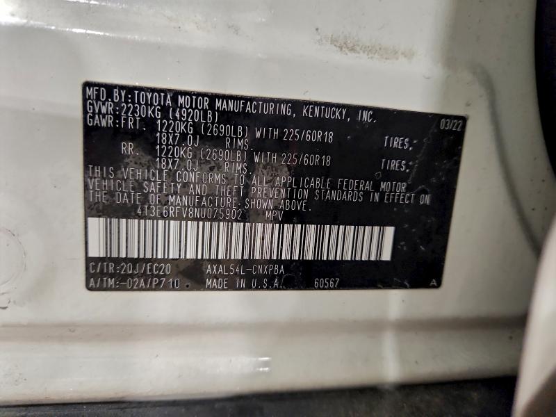 Photo 14 from auction – 2022 TOYOTA RAV4 XSE with VIN 4T3E6RFV8NU075902