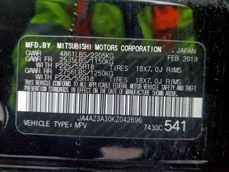 Photo 14 from auction – 2019 MITSUBISHI OUTLANDER with VIN JA4AZ3A30KZ042696