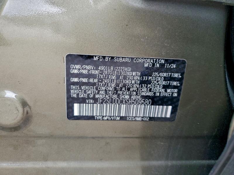 Фото 14 с аукциона – 2025 SUBARU FORESTER P с VIN JF2SLDDCXSH509580