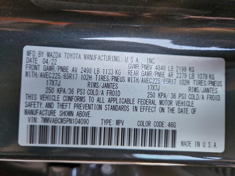 Photo 14 from auction – 2023 MAZDA CX-50 PREF with VIN 7MMVABCM5PN104090