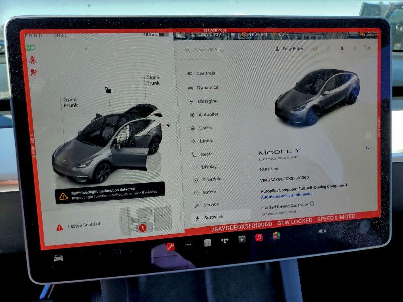Photo 9 from auction – 2025 TESLA MODEL Y with VIN 7SAYGDEDXSF319060