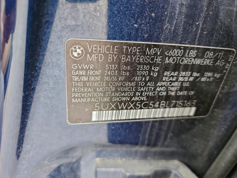 Photo 14 from auction – 2011 BMW X3 with VIN 5UXWX5C54BL715163
