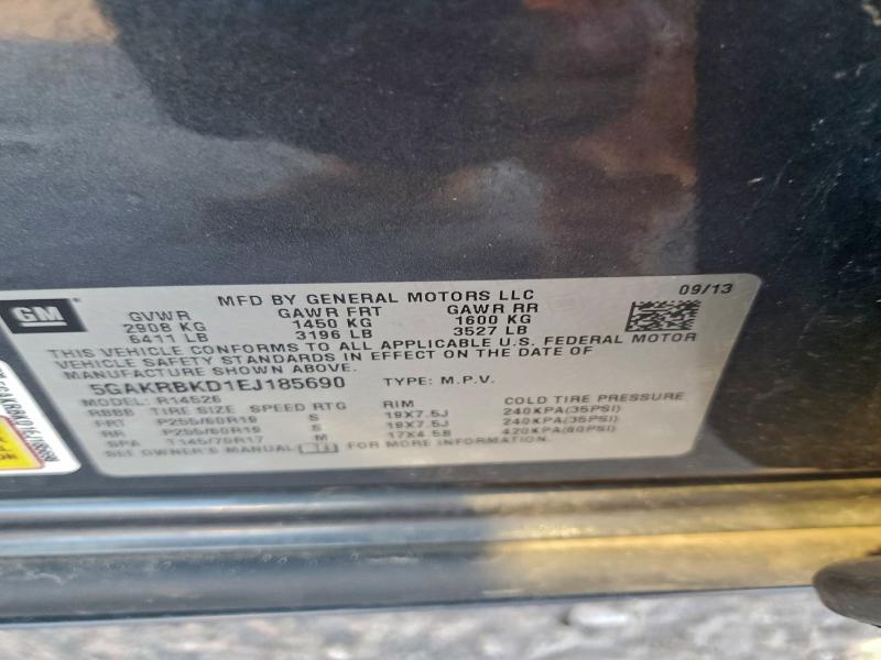Photo 14 from auction – 2014 BUICK ENCLAVE with VIN 5GAKRBKD1EJ185690