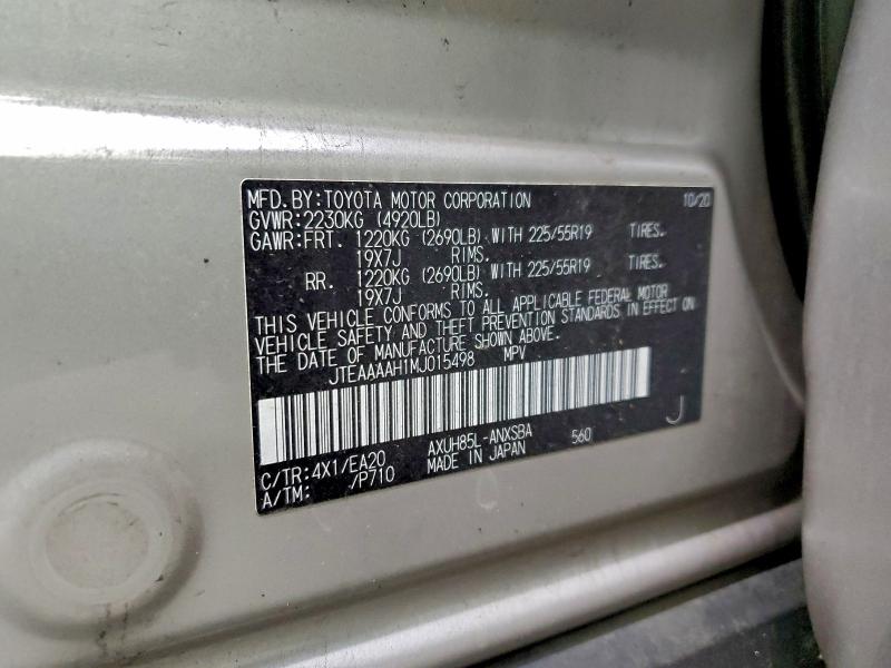Photo 14 from auction – 2021 TOYOTA VENZA LE with VIN JTEAAAAH1MJ015498