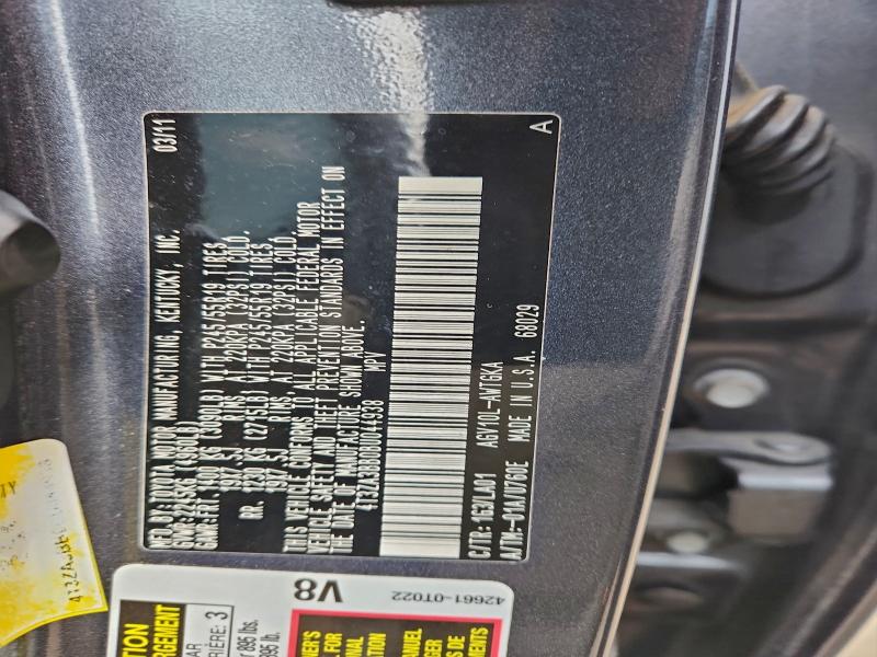 Photo 14 from auction – 2011 TOYOTA VENZA with VIN 4T3ZA3BB0BU044938