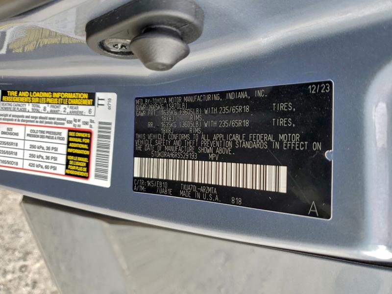 Photo 14 from auction – 2024 TOYOTA HIGHLANDER with VIN 5TDKDRAH6RS529193